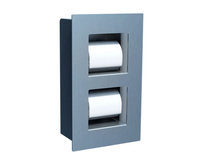 Wnękowy pojemnik na papier toaletowy 2 rolki stal matowa Merida DRAGON BWM560