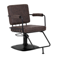 Gabbiano fotel fryzjerski Katania Loft Old Leather ciemny brąz