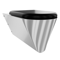 KWC CAMPUS Miska WC dla osób niepełnosprawnych z czarną deską CMPX594BN