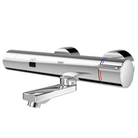 KWC F5E-Therm Elektroniczna termostatyczna bateria ścienna z zasilaniem bateryjnym i modułem C F5ET1117
