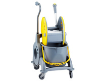 Wózek jednowiadrowy 15 l z kuwetą 8 l z prostą rączką żółty Merida HFV099