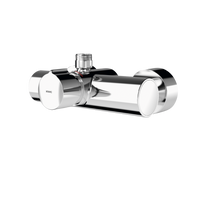 KWC F5S-Mix Samozamykająca bateria ścienna z mieszaczem F5SM2001