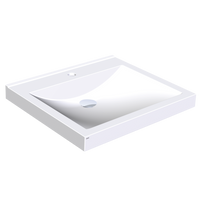 KWC QUADRO Umywalka pojedyńcza z kompozytu mineralnego MIRANIT BIEL ALPEJSKA ANMW410