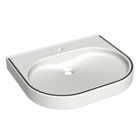 KWC VARIUScare Umywalka pojedyncza do łazienek bez barier dla osób niepełnosprawnych ANMW502