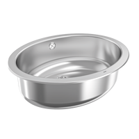 KWC RNDH450-O Umywalka owalna stal szlachetna O wysokim połysku Montaż do zabudowy