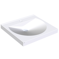 KWC RONDA Umywalka pojedyncza z kompozytu mineralnego MIRANIT BIEL ALPEJSKA ANMW211