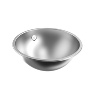 KWC RNDX360 Umywalka okragla stal szlachetna matowa Montaż do zabudowy