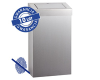 Kosz z uchylną pokrywą STELLA SLIM Anti-FingerPrint 27 l stal mat z powłoką AFP Merida KSM276