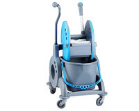 Wózek jednowiadrowy 15 l z kuwetą 8 l z prostą rączką niebieski Merida HFV096