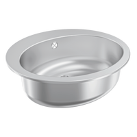 KWC RNDX451-O Umywalka owalna stal szlachetna matowa Montaż do zabudowy