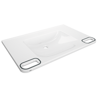 KWC MEDCARE Umywalka pojedyncza do łazienek dla osób niepełnosprawnych kompozytowy MIRANIT ANMW0052