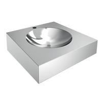 KWC ANIMA Umywalka pojedyncza do montażu ściennego ze stali szlachetnej ANMX501