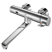KWC F4ET-Med Elektroniczna, termostatyczna bateria ścienna do umywalek chirurgicznych i pomieszczeń z nieczystościami w sektorze służby zdrowia F4ET1002