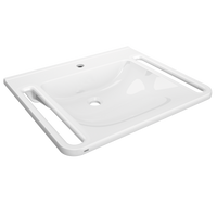 KWC MEDCARE Umywalka pojedyncza do łazienek dla osób niepełnosprawnych kompozytowy MIRANIT ANMW0041