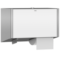 KWC EXOS. Obudowa główna z powłoką InoxPlus, panel przedni pokryty białym szkłem hartowanym EXOS676W