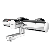 KWC F5ST1004 Samozamykajaca bateria termost. chrom montaż naścienny