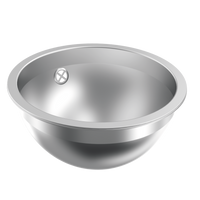 KWC RNDX300 Umywalka okragla stal szlachetna matowa Montaż do zabudowy