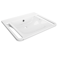 KWC MEDCARE Umywalka pojedyncza do łazienek dla osób niepełnosprawnych kompozytowy MIRANIT ANMW0040