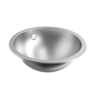 KWC RNDX381 Umywalka okragla stal szlachetna matowa Montaż do zabudowy