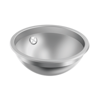 KWC RNDX260 Umywalka okragla stal szlachetna matowa Montaż do zabudowy