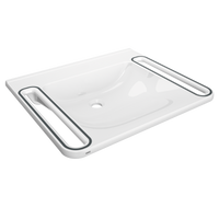 KWC MEDCARE Umywalka pojedyncza do łazienek dla osób niepełnosprawnych kompozytowy MIRANIT ANMW0042