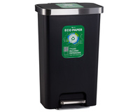 Kosz pedałowy 50l czarny tworzywo sztuczne Merida ECO PAPER KJC410