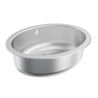 KWC RNDX450-O Umywalka owalna stal szlachetna matowa Montaż do zabudowy