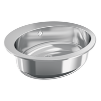 KWC RNDH451-O Umywalka owalna stal szlachetna O wysokim połysku Montaż do zabudowy